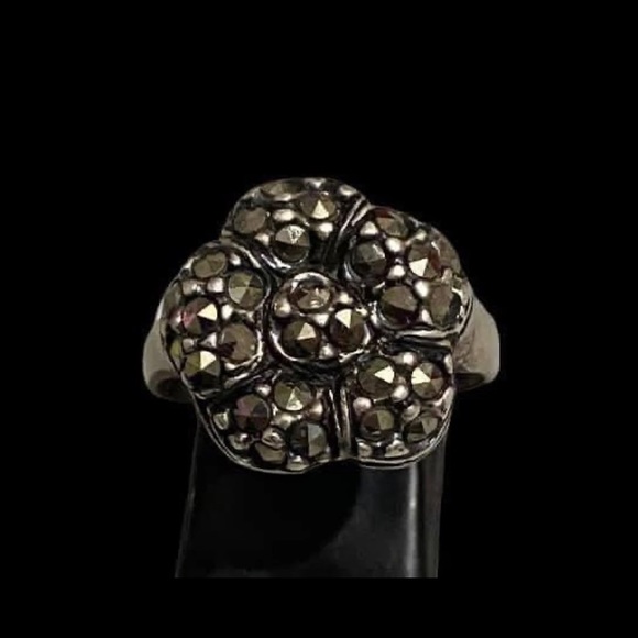 Jewelry - Sterling Silver GA Marcasite Flower Ring